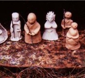 These Bodhisattva Jizos were made during Janet Selby’s clay workshop