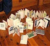 Folding treasure books made over a four-day Zen Arts retreat at Kodoji.