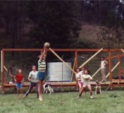 Sangha builders enjoying football during a samu weekend